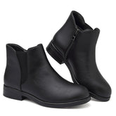 Girls Boots Waterproof Ankle Boots Side Zipper Low Heel Round Toe Fall Dress Booties for Toddler/Little Kid/Big Kid