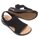 Women's Summer Walking Sandals Slip On Air Cushion Support Platform Sandals Open Toe Ankle Strap Dress Sandal Shoes