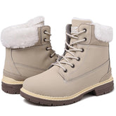ziitop Winterstiefel Damen Gefüttert Winterschuhe Wasserdicht Schneestiefel Warme Winter Boots Kurzschaft Stiefeletten Bequem Alltag Freizeit Boots