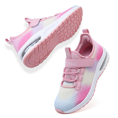 Kids Sneakers for Girls Athletic Running Shoes Lightweight Breathable Walking Shoes Slip on Sports Tennis Shoes for Toddler/Little Kid/Big Kid
