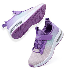Kids Sneakers for Girls Athletic Running Shoes Lightweight Breathable Walking Shoes Slip on Sports Tennis Shoes for Toddler/Little Kid/Big Kid